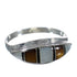 Silver And Multicolor Inlay Southwest Ring Size 6-3/4 VX62067
