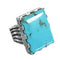 Southwestern Genuine Sterling Silver And Turquoise Jewelry Ring Size 6-1/4 WX62069