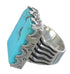 Southwestern Genuine Sterling Silver And Turquoise Jewelry Ring Size 6-1/4 WX62069