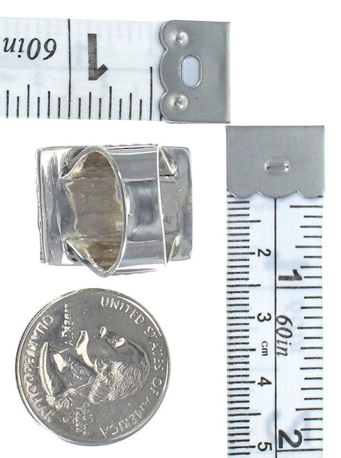 Southwestern Genuine Sterling Silver And Turquoise Jewelry Ring Size 6-1/4 WX62069