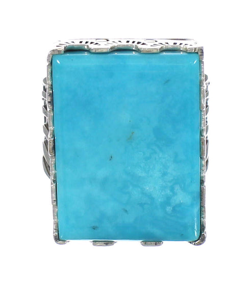 Southwest Turquoise And Genuine Sterling Silver Jewelry Ring Size 4-3/4 WX62105