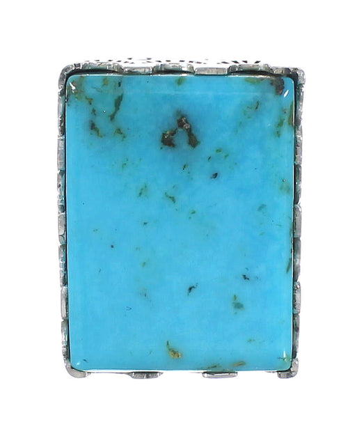 Turquoise And Authentic Sterling Silver Southwestern Ring Size 6 WX62140