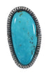 Southwestern Jewelry Turquoise And Authentic Sterling Silver Ring Size 4-3/4 WX62211