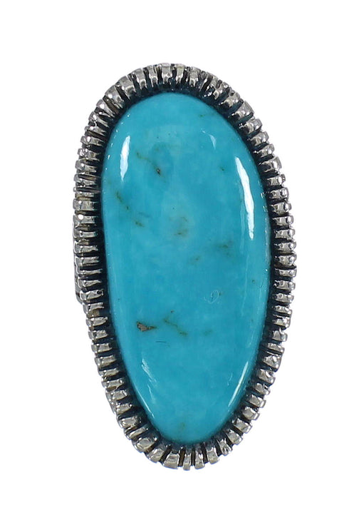 Southwest Turquoise And Sterling Silver Jewelry Ring Size 4-3/4 WX62214