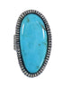 Southwest Turquoise Jewelry Silver Ring Size 5 WX62258