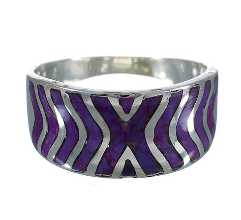 Authentic Sterling Silver Magenta Turquoise Southwest Ring Size 5-3/4 MX61518
