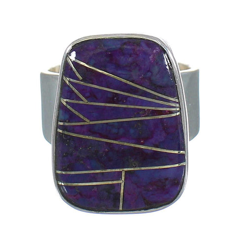 Silver Magenta Turquoise Southwest Ring Size 6 MX62256