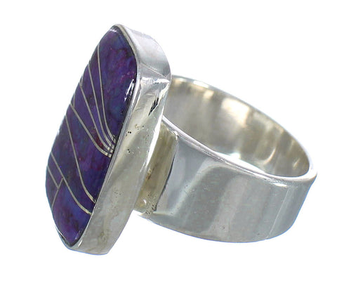 Silver Magenta Turquoise Southwest Ring Size 5-3/4 MX61630