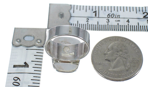 Southwest Sterling Silver Magenta Turquoise Ring Size 7-3/4 MX61625