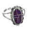 Magenta Turquoise Inlay Silver Jewelry Ring Size 6-1/4 MX61668