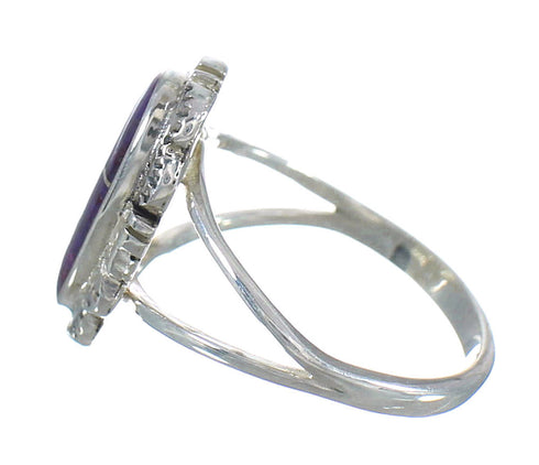 Sterling Silver Magenta Turquoise And Opal Ring Size 5-3/4 MX61680