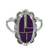 Southwest Opal Magenta Turquoise Sterling Silver Ring Size 4-3/4 MX61688