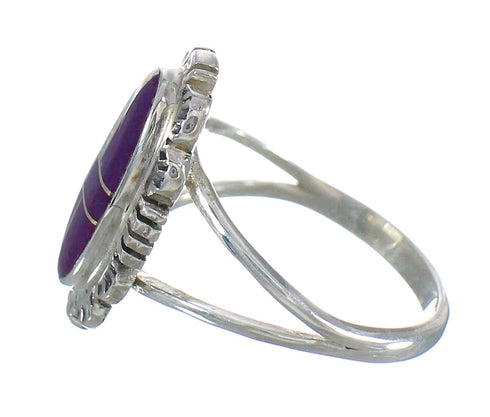 Opal And Magenta Turquoise Silver Ring Size 7-1/4 MX61686