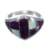 Opal And Magenta Turquoise Inlay Silver Ring Size 7-1/2 MX61780