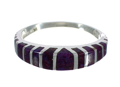 Sterling Silver Magenta Turquoise Inlay Ring Size 6-1/4 MX61929
