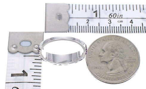 Sterling Silver Magenta Turquoise Inlay Ring Size 6-1/4 MX61929