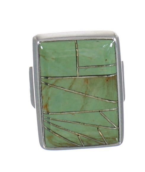 Genuine Sterling Silver Southwest Turquoise Ring Size 7-1/4 MX62338