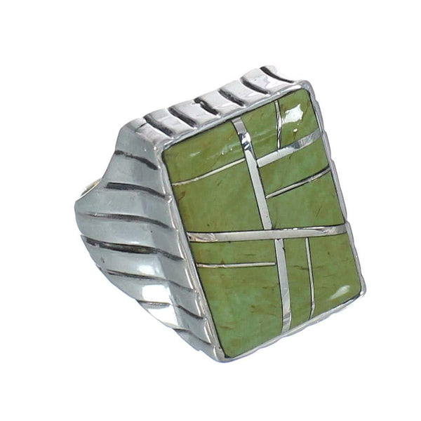 Genuine Sterling Silver Southwest Turquoise Ring Size 9-3/4 MX62291