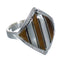 Southwest Sterling Silver Multicolor Inlay Jewelry Ring Size 8-1/4 VX61705