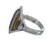Genuine Sterling Silver Multicolor Inlay Ring Size 5-1/4 VX61585