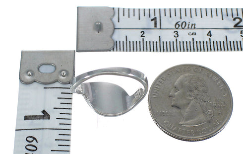 Southwest Authentic Sterling Silver Multicolor Inlay Jewelry Ring Size 5 VX61713