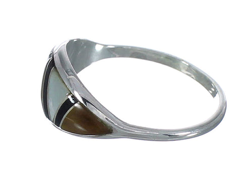 Multicolor Silver Jewelry Ring Size 6-3/4 VX61736