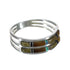 Southwest Sterling Silver And Multicolor Inlay Ring Size 5-1/2 VX61753