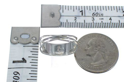 Silver And Multicolor Southwestern Ring Size 6-1/4 VX61825