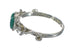 Southwestern Turquoise Heart Silver Flower Ring Size 5-1/2 WX80411