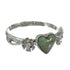 Southwest Silver Turquoise Heart Flower Ring Size 7-1/4 WX80446