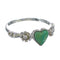 Southwestern Authentic Sterling Silver And Turquoise Heart Flower Ring Size 8-1/4 WX80541
