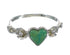 Southwestern Authentic Sterling Silver And Turquoise Heart Flower Ring Size 8-1/4 WX80541