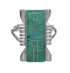 Silver Southwestern Turquoise Ring Size 7 QX80271