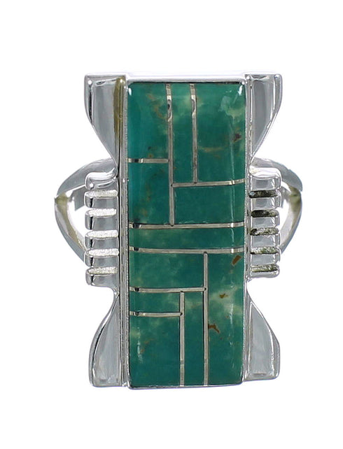 Turquoise Authentic Sterling Silver Southwestern Ring Size 4-3/4 QX80310