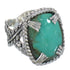Turquoise Southwestern Authentic Sterling Silver Ring Size 5-1/4 QX80389