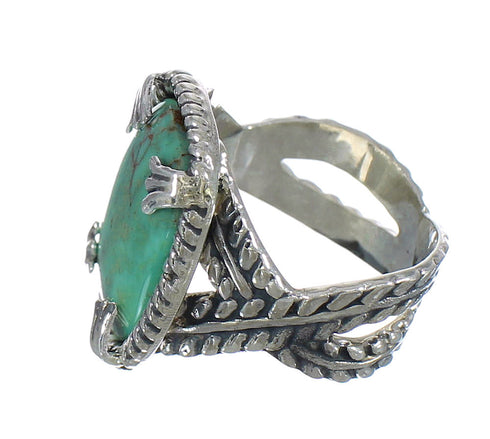 Sterling Silver Turquoise Southwest Ring Size 6-3/4 QX80409