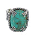 Southwest Turquoise Genuine Sterling Silver Ring Size 5-3/4 QX80461