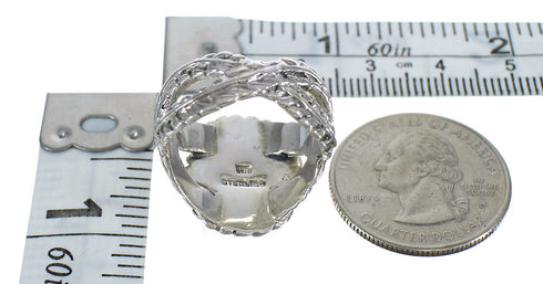 Genuine Sterling Silver And Turquoise Southwestern Ring Size 6-1/2 WX80759