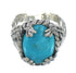Sterling Silver And Southwest Turquoise Ring Size 6-3/4 RX62028