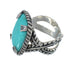 Sterling Silver Southwestern Turquoise Ring Size 5 RX62106