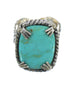 Turquoise And Genuine Sterling Silver Ring Size 6-3/4 RX62128