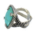 Turquoise And Genuine Sterling Silver Ring Size 6-3/4 RX62128