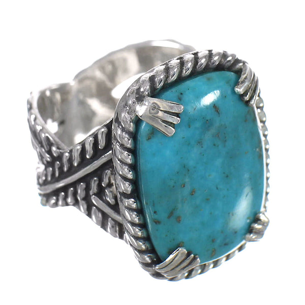 Sterling Silver Southwest Turquoise Ring Size 6-1/4 RX62141