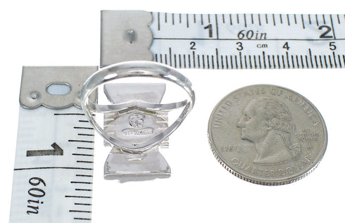 Southwestern Turquoise Genuine Sterling Silver Ring Size 5-1/4 RX62206