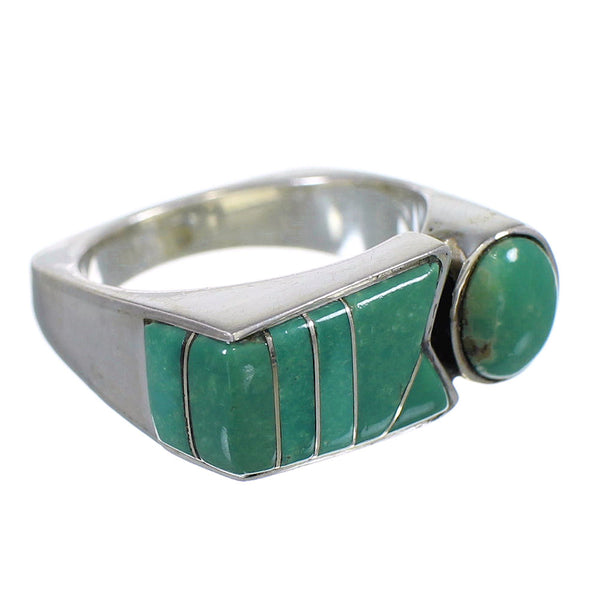 Sterling Silver Turquoise Southwest Ring Size 7-1/2 VX61404