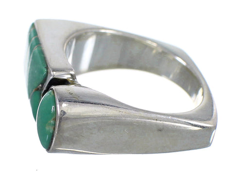 Sterling Silver Turquoise Southwest Ring Size 7-1/2 VX61404