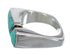 Genuine Sterling Silver Turquoise Southwest Ring Size 8-1/4 VX61406