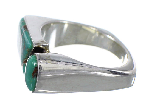 Southwest Sterling Silver Turquoise Jewelry Ring Size 8-1/2 VX61409