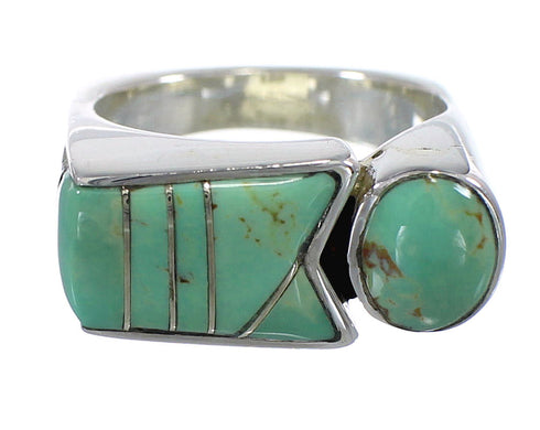 Southwest Authentic Sterling Silver Turquoise Jewelry Ring Size 6 VX61411
