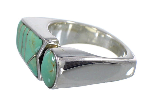 Southwest Authentic Sterling Silver Turquoise Jewelry Ring Size 6 VX61411